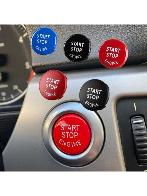 angelguoguo Кнопка Start Stop Engine Matte Red для BMW E87 E60, синий, фото 2