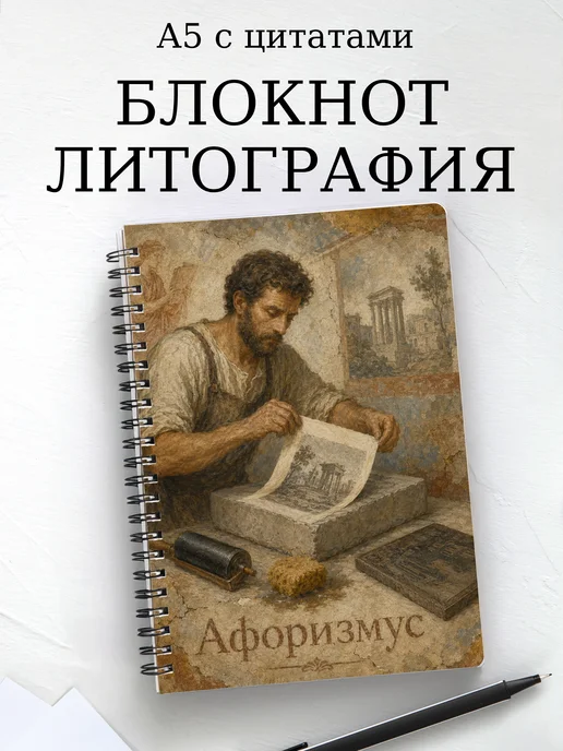 Блокнот Литография с мотивирующими цитатами