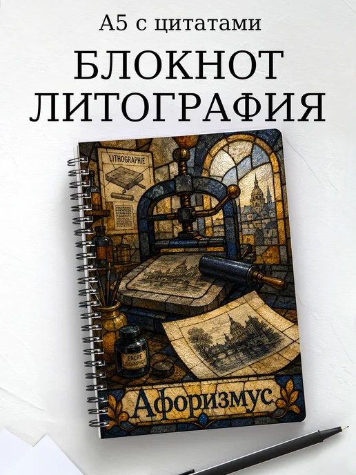 Блокнот Литография с мотивирующими цитатами