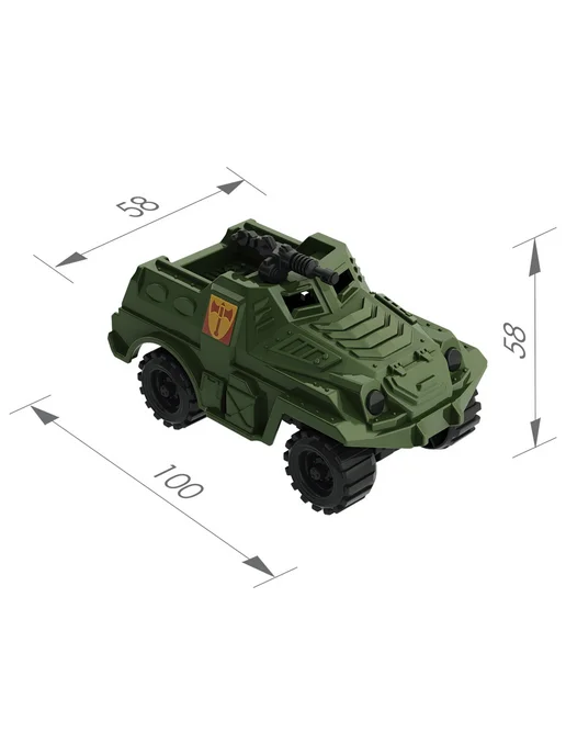 НОРДПЛАСТ 2 шт. Военная машина игрушечная РАЗВЕДЫВАТЕЛЬНАЯ След, 2 шт, фото 3