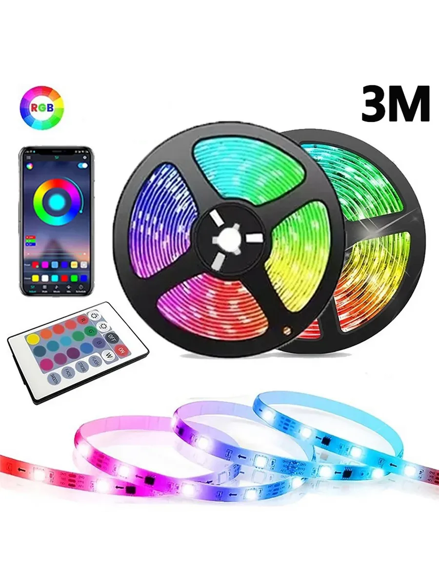 Shine-tale RGB светодиодная лента 1-30м 5В USB Bluetooth RGB