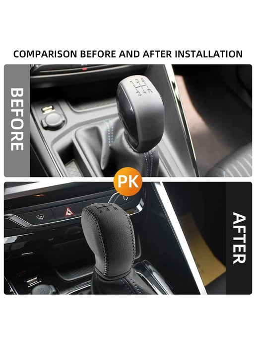 Нет бренда Кожаный Чехол На Ручку Переключения Передач Для Peugeot 208, вариант, фото 4