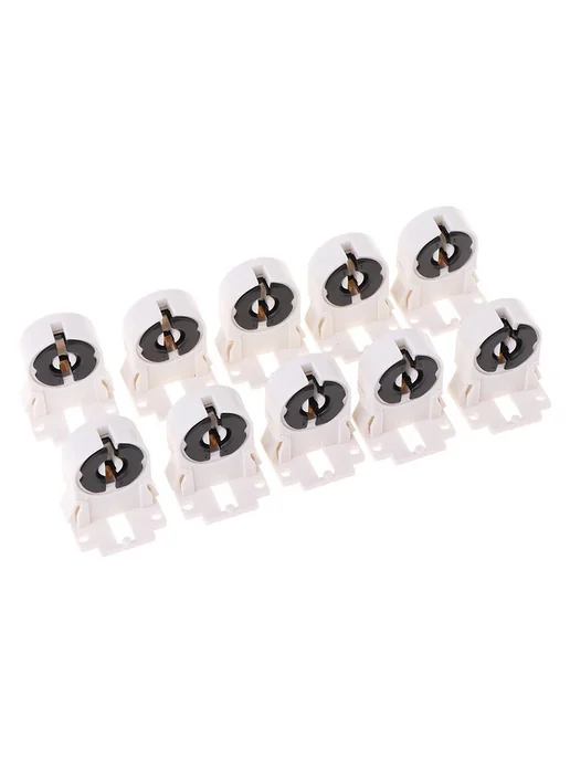 Нет бренда Держатель лампы T8 G13 пластиковый 250V 20PCS, 20 шт, фото 2