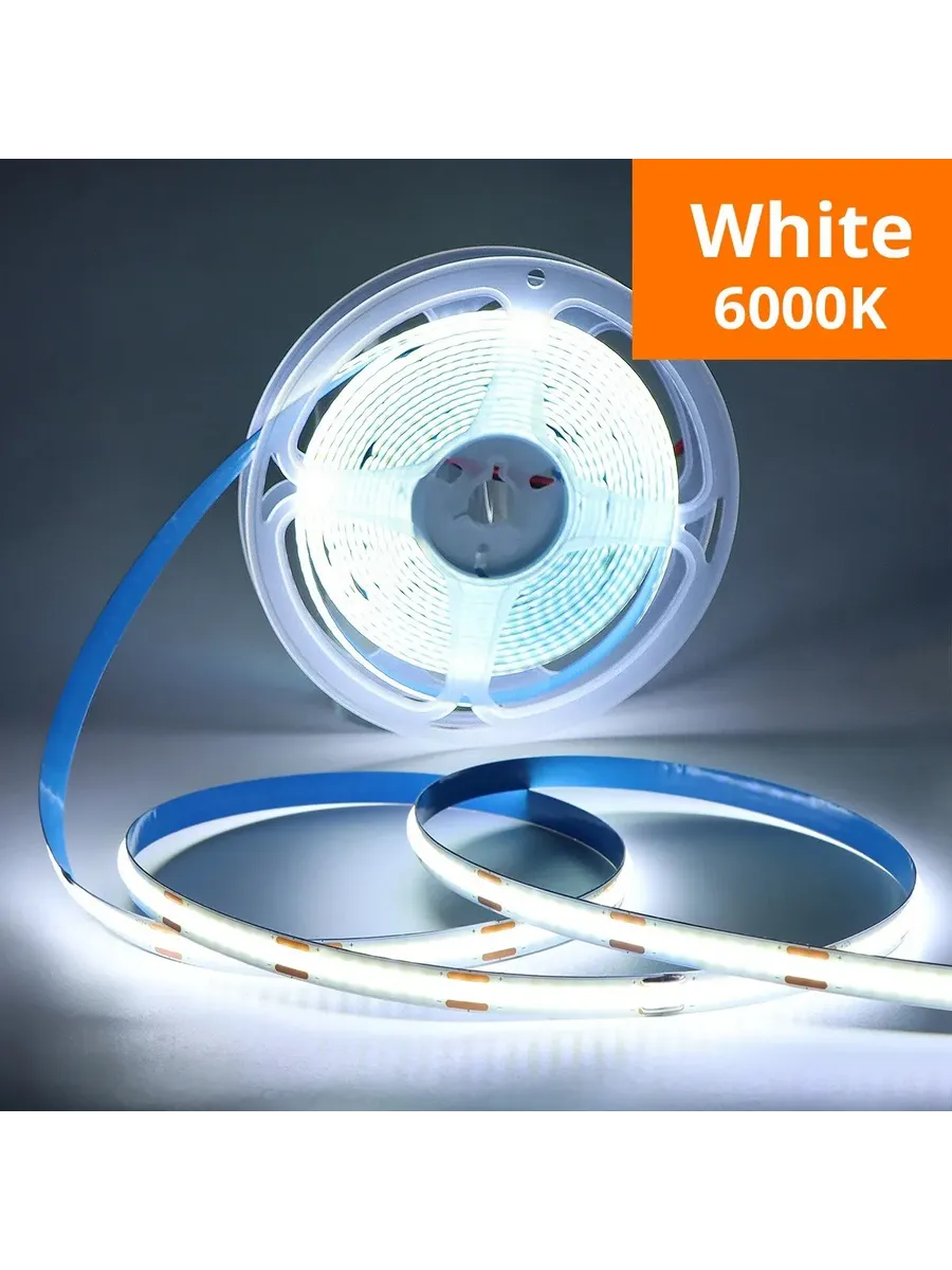 Светодиодная лента COB 3000K 6000K 2м 5м WHITE, 2m
