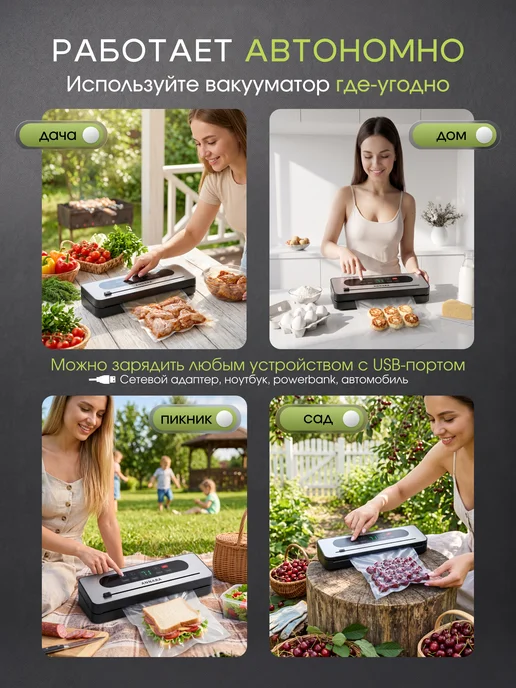 ANNARA Профессиональный вакуумный упаковщик для продуктов с рулоном, вариант, фото 2