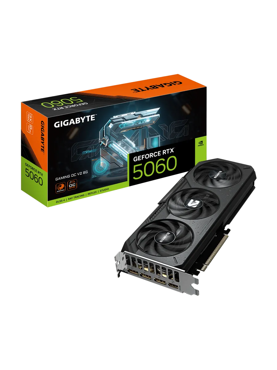 Видеокарта RTX 5060 8 ГБ RTL (GV-N5060GAMING OCV2-8GD) Gigabyte 1193184527 купить в интернет‑магазине Wildberries