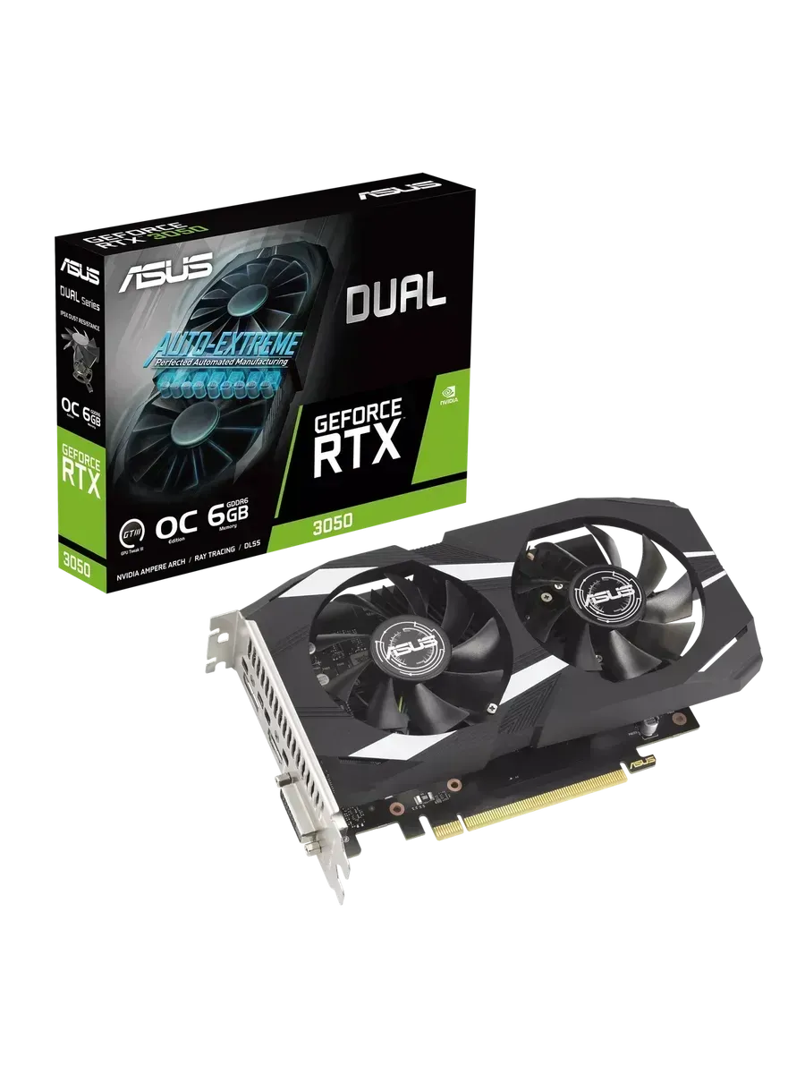 Asus Видеокарта GeForce RTX 3050 Dual OC Edition