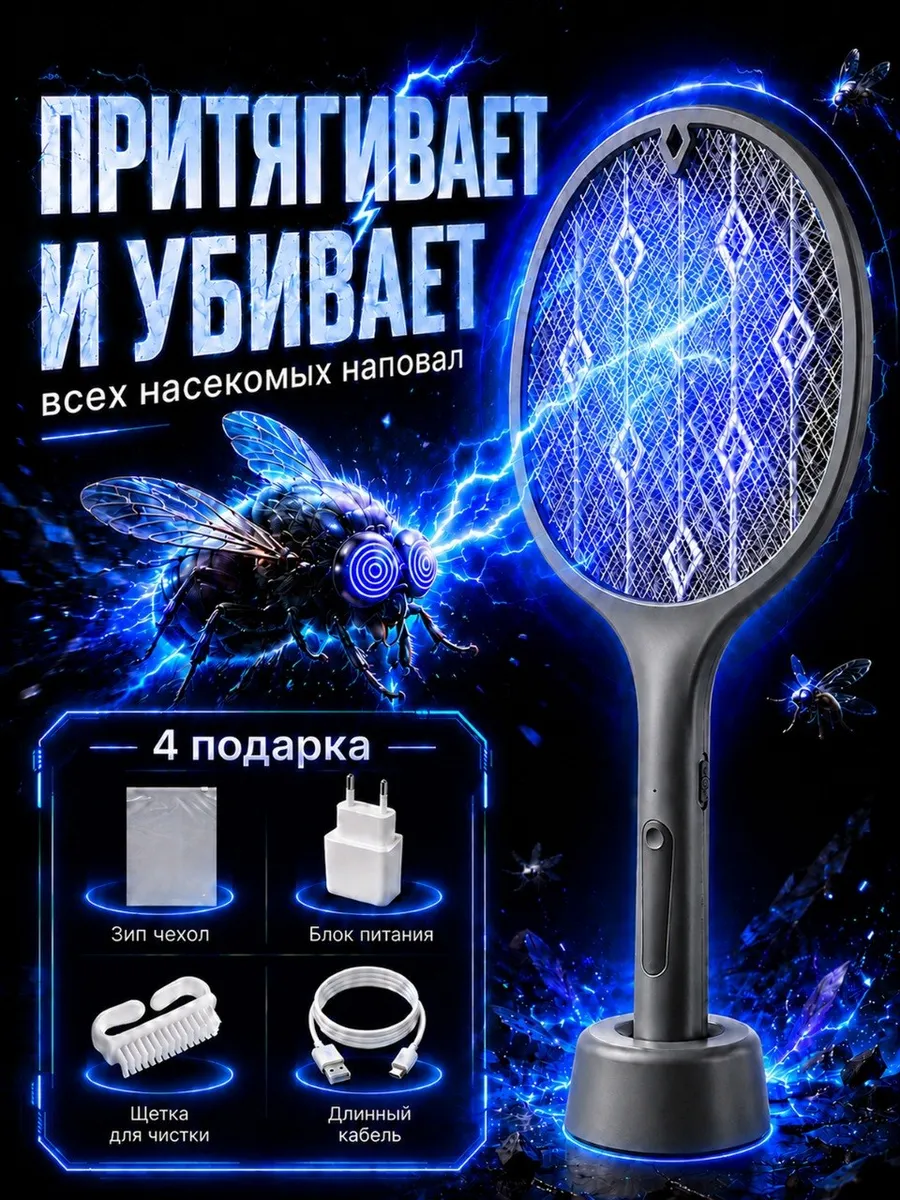 Мухобойка Электрическая от мух и комаров