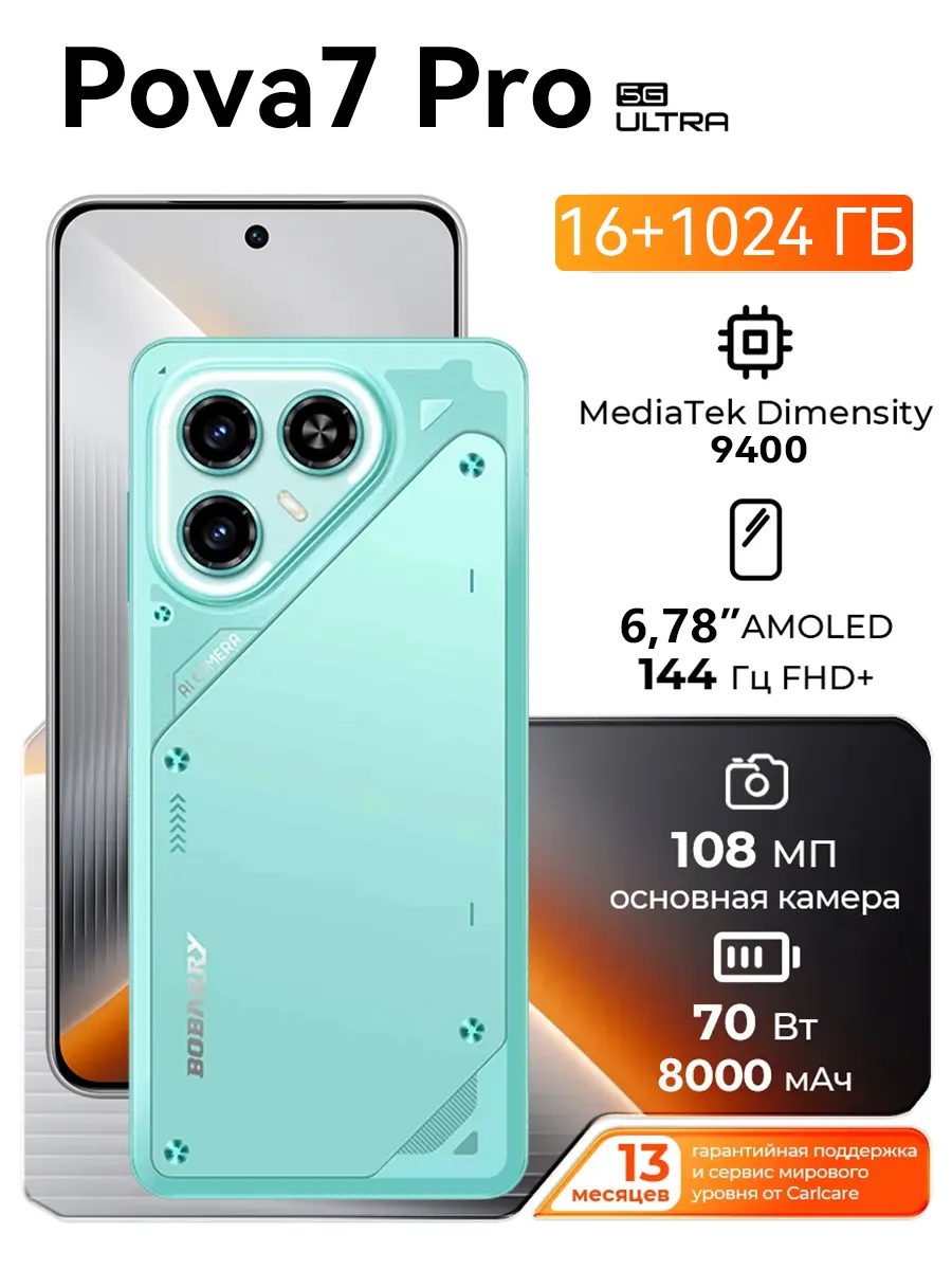 Новый игровой телефон Tecno POVA 7 Pro 16+1TB смартфоны 5G