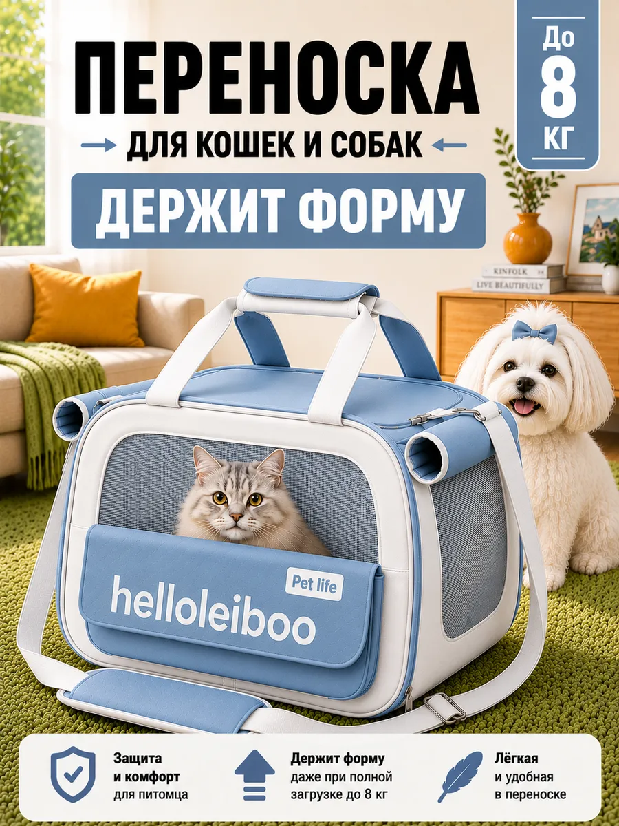 Переноска для кошек и собак складная