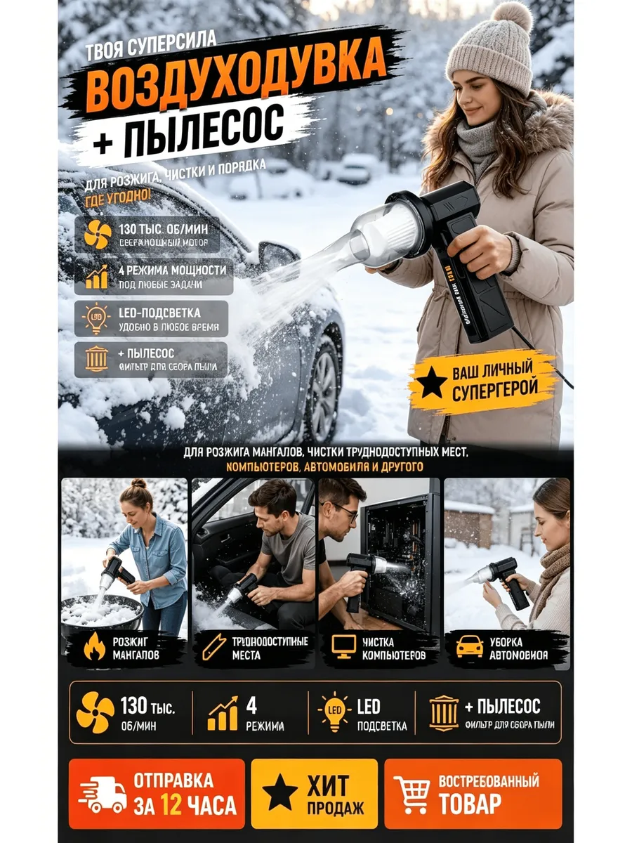 Фен для авто и для мангала