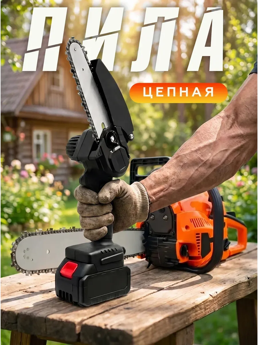 Экологичная цепная пила с праймером