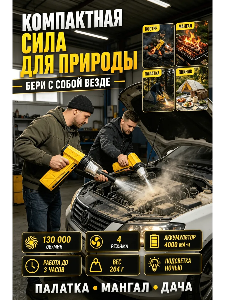 Фен для авто и для мангала