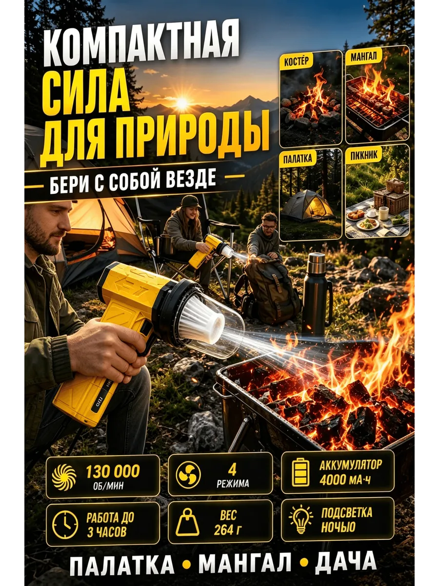 Фен для авто и для мангала