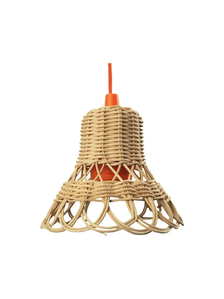 Ретро-абажур из ротанга для напольной лампы L-MANG model B,