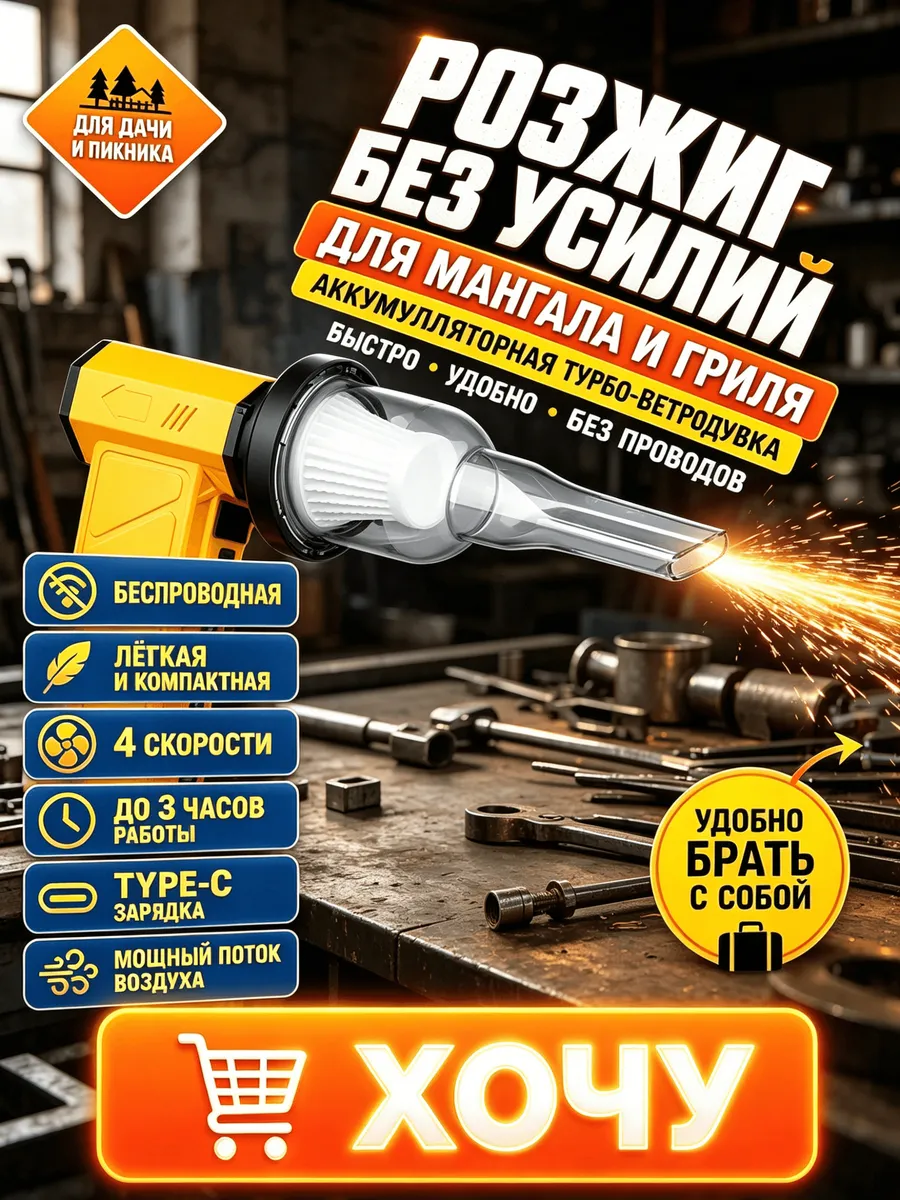 Фен для авто и для мангала