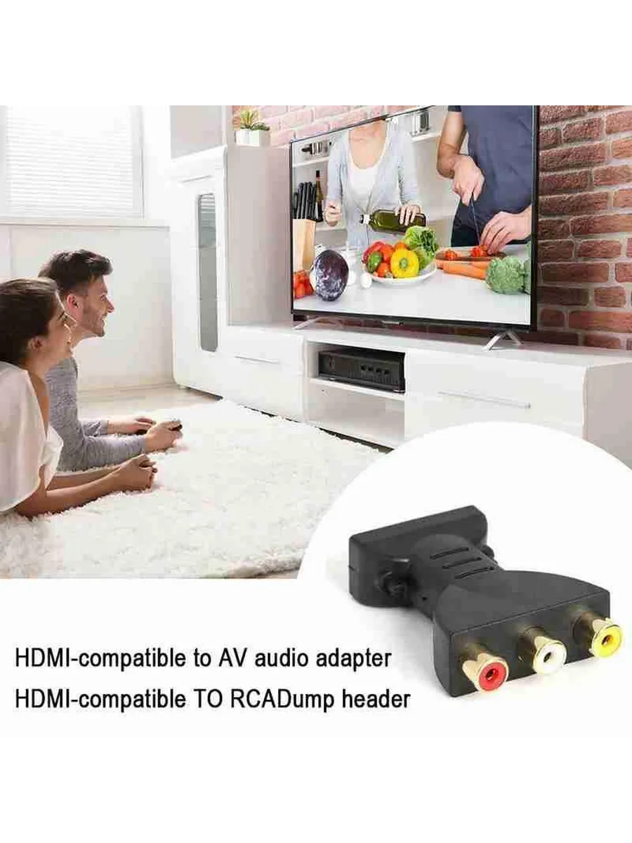 Переходник HDMI-RCA, аудиоадаптер, для ТВ