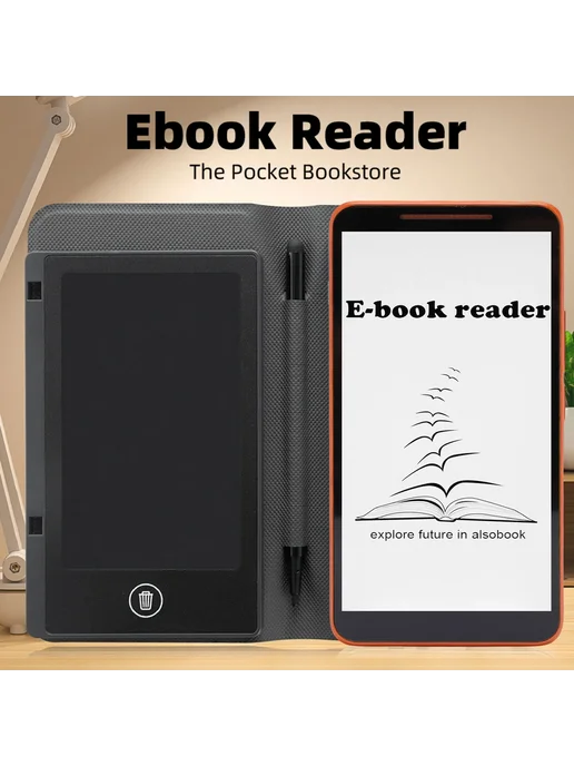 docooler Электронная книга 5.7 дюймов, черный, фото 3