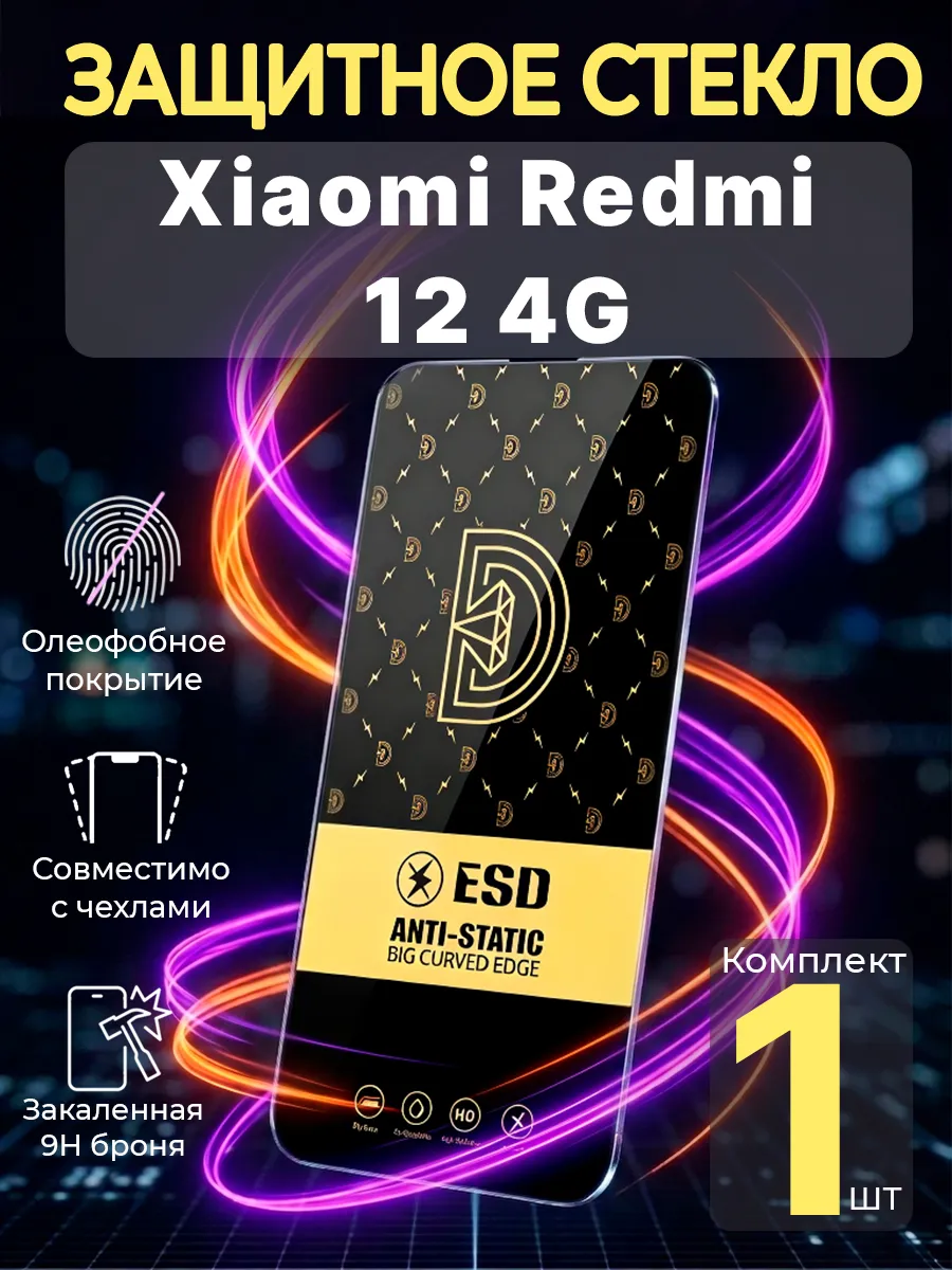 Защитное стекло на Xiaomi Redmi 12 4G