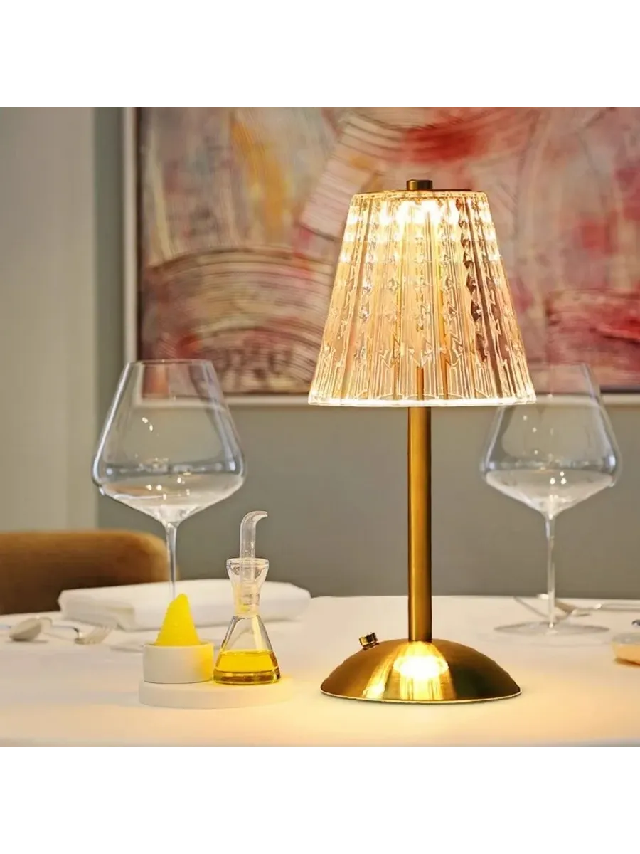 Сенсорная LED настольная лампа Metal+Acrylic B