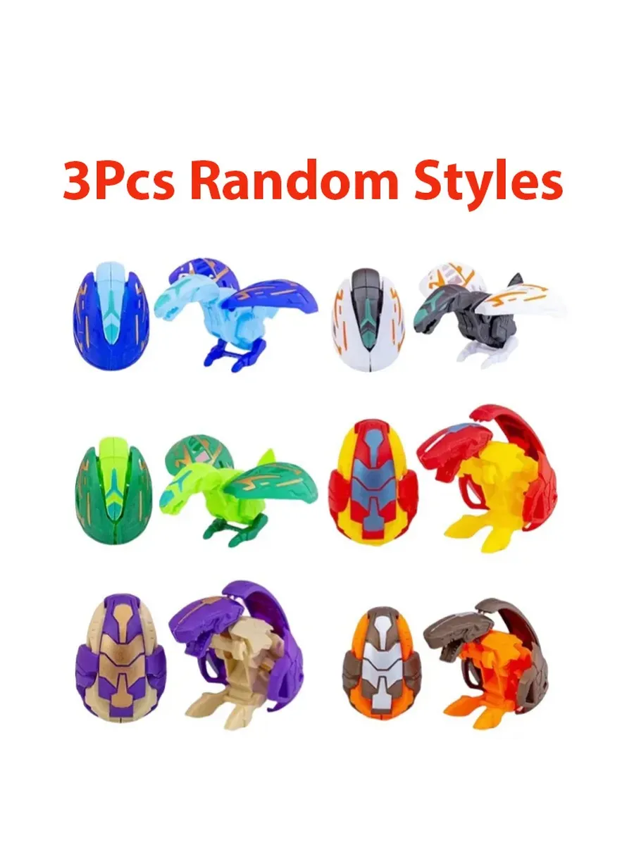Пластиковая трансформирующая игрушка-яйцо динозавр 3Pcs Rand