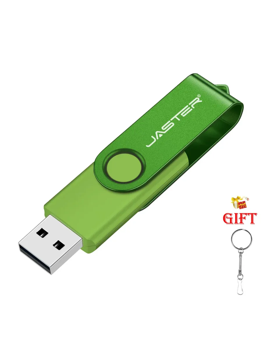 USB-флешка JASTER серебристая 64 ГБ, 4 ГБ, 16 ГБ, 32 ГБ Зеле