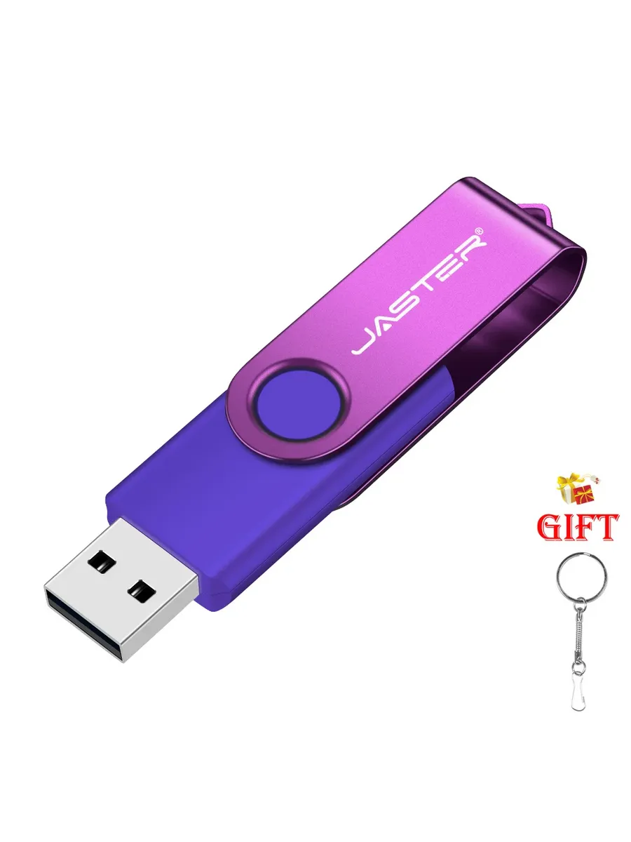 USB-флешка JASTER серебристая 64 ГБ, 4 ГБ, 16 ГБ, 32 ГБ Фиол