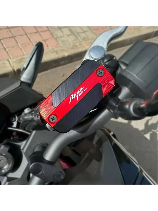 Крышка бачка тормозного резервуара CNC Black Africa Twin, титан, фото 3