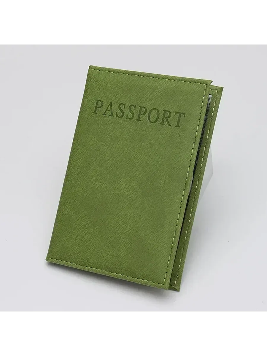 Обложка для паспорта из ПУ Зеленый, Light Green