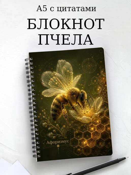 Блокнот Пчела с мотивирующими цитатами