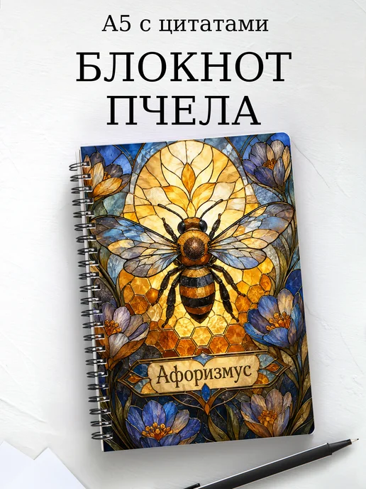 Блокнот Пчела с мотивирующими цитатами