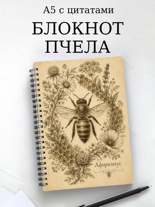 Блокнот Пчела с мотивирующими цитатами