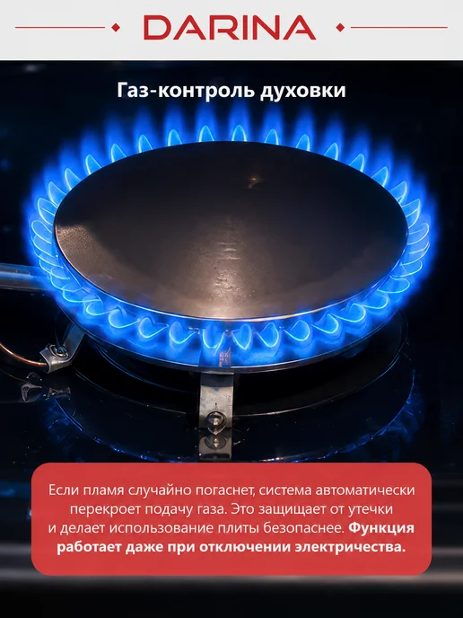 DARINA Газовая плита 1A GM341 105 W, 50 л, 5 Вт, 50 л, фото 2