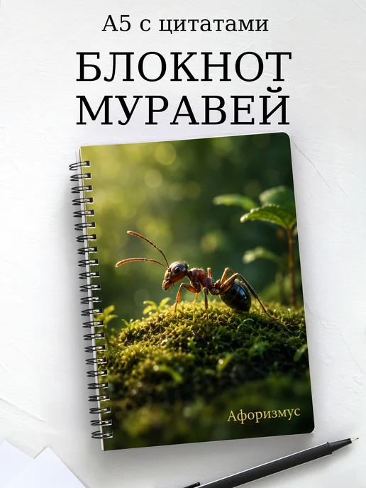 Блокнот Муравей с мотивирующими цитатами