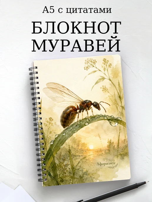 Блокнот Муравей с мотивирующими цитатами