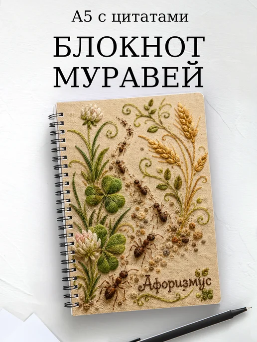Блокнот Муравей с мотивирующими цитатами