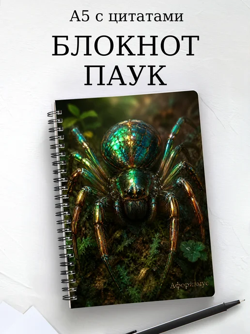Блокнот Паук с мотивирующими цитатами