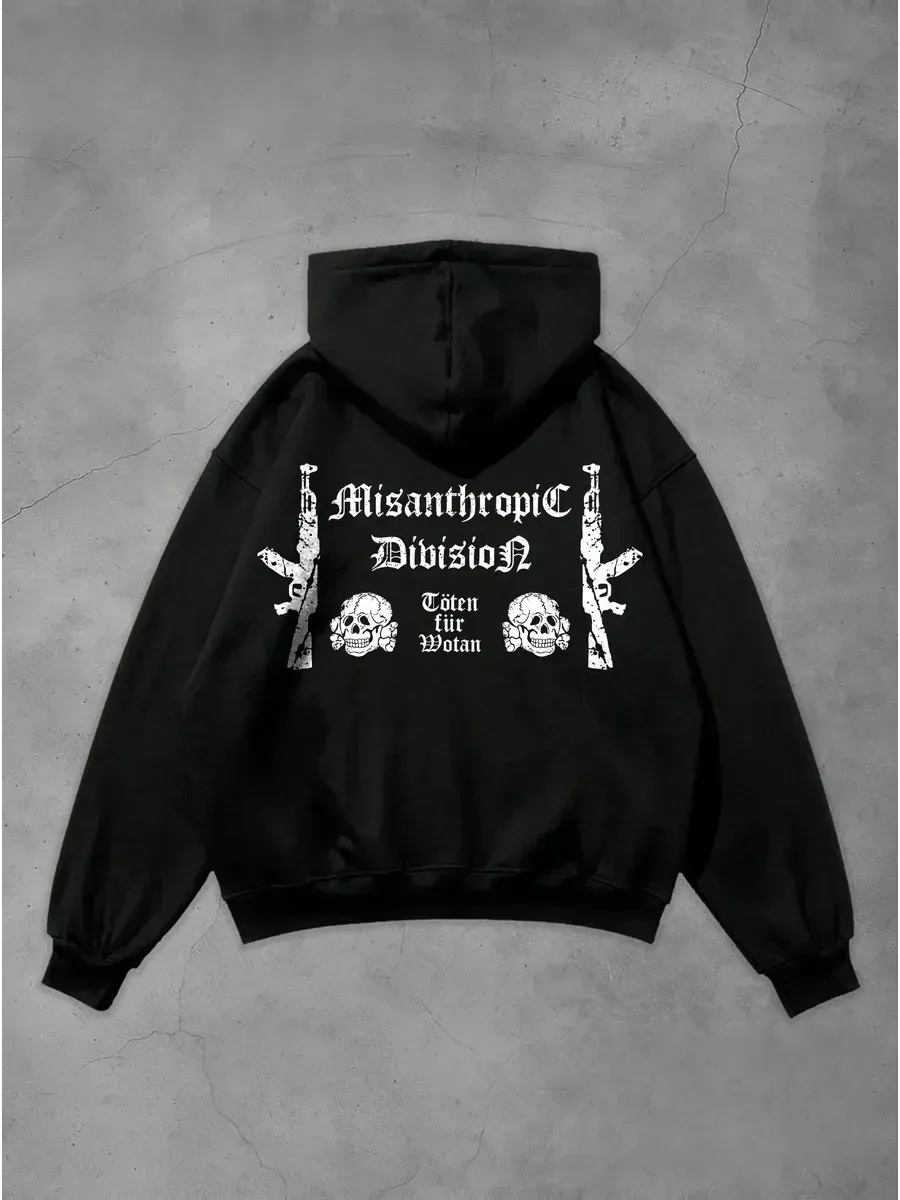 Оверсайз Худи с принтом с начесом Misanthropic Division