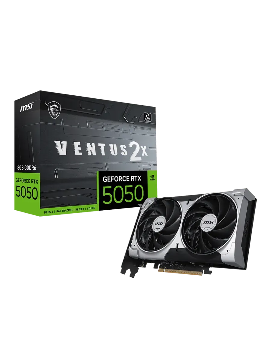 MSI Видеокарта GeForce RTX 5050 8G VENTUS 2X, 8G GDDR6 128bi