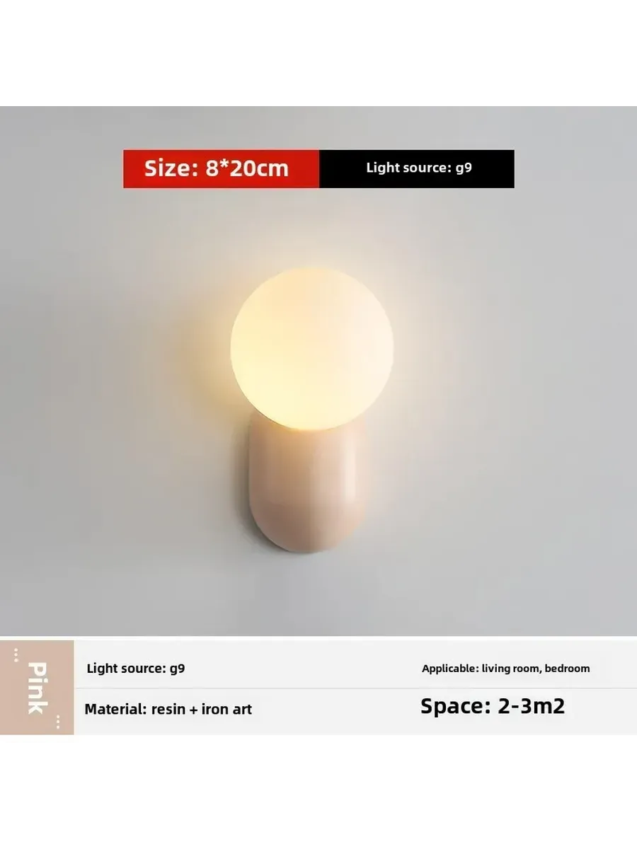 Macaron LED настенный светильник алюминиевый 90-260V 3-color
