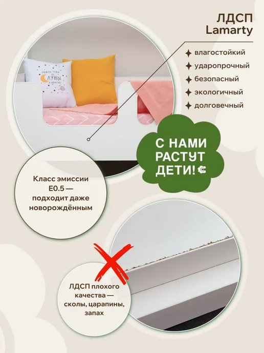 СПЛЮШКИН Кровать Чудо 09 180х80, с бортиками и ящиком, белый, 180x80, голубой, фото 3