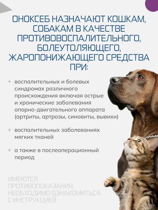 Nita-Farm Оноксеб 40 мг противовоспалительное для животных - 10 табл, 20, фото 2