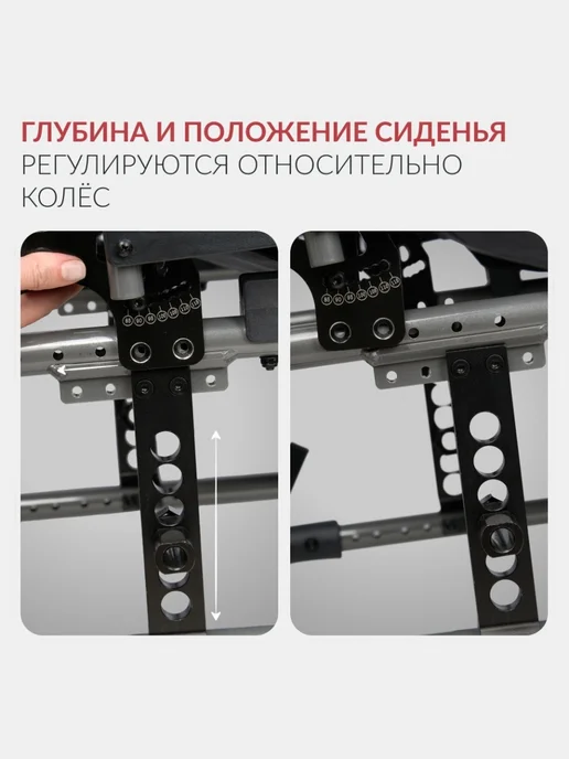 Армед Кресло-коляска 4000-1 50 см пневматические колёса, черный, фото 2