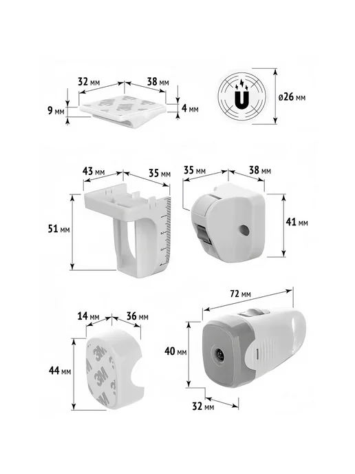 Oz.Parts Детский магнитный замок блокиратор для мебели, 4 шт, 4 шт, фото 6