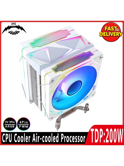 QiuzAim Процессора 6Heat-pipes 2Fan4pin LGA2011-x79-x99-2066 RGB, 2011x79x992066, фото 2