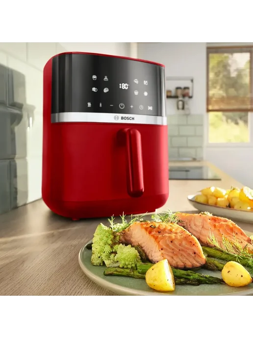 BOSCH Аэрогриль MAF462R0 красный, 6,1 л, красный, фото 5
