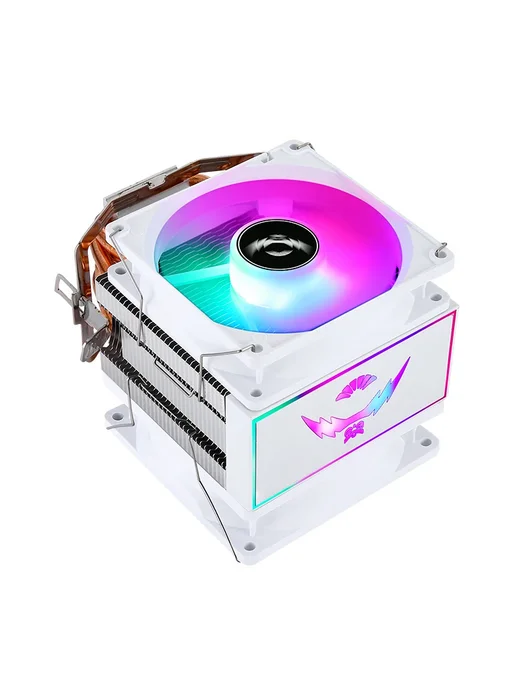 QiuzAim Охладитель CPU 6 Heat Pipes, 2Fan, 3Pin, RGB, 90x98x136 мм, argb, фото 3