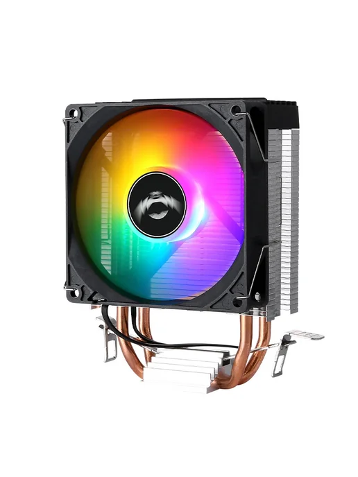 QiuzAim Охладитель CPU 6 Heat Pipes, 2Fan, 3Pin, RGB, 90x98x136 мм, argb, фото 6