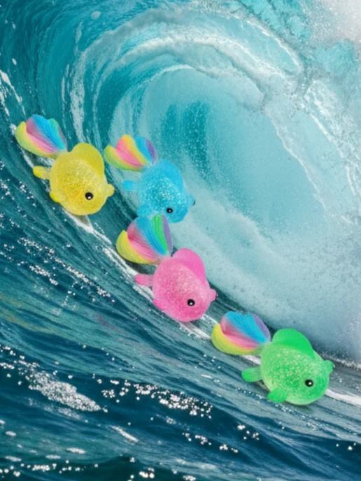 Рыбка антистресс сквиш FISH, синий, фото 3