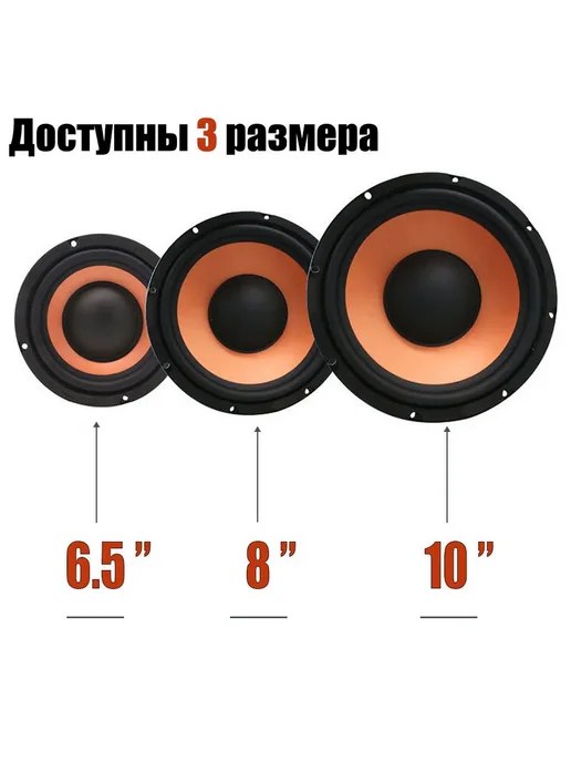 Сабвуфер AiteFeir AT-W10 16.5см (6.5", 350Вт) AiteFeir, 350 Вт, фото 7